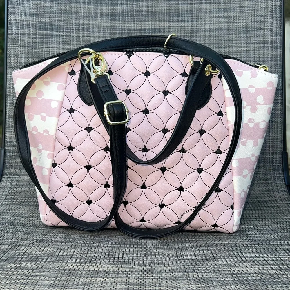 Betsey Johnson pinkish lavenderish satchel bag - Picture 7 of 7